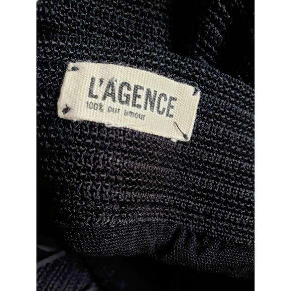 L'Agence Knit Halter Open Back Maxi Dress Black Size 6 - Picture 10 of 12